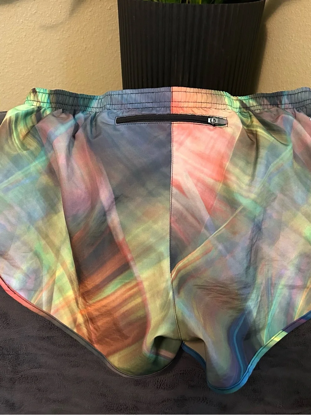 Nike Women’s Neon Coral Tank with Multicolor Athletic Shorts